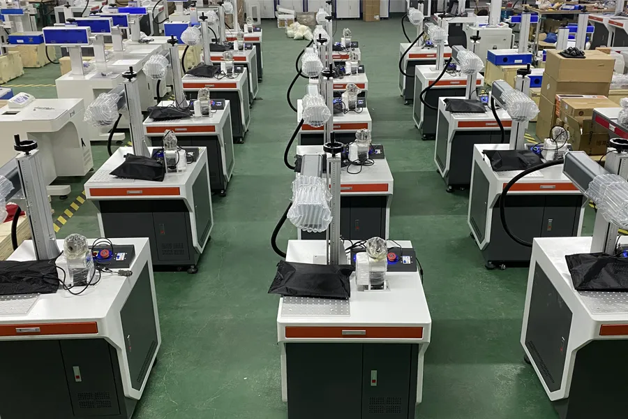 Large-scale production facility for industrial metal marking machines